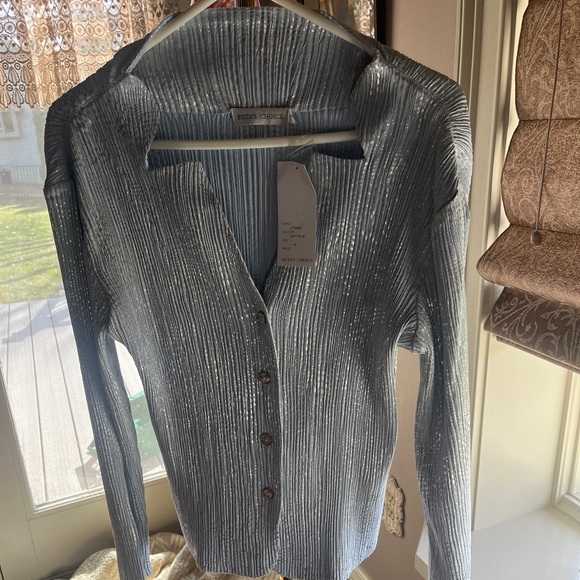 Beta’s Choice Jackets & Blazers - Metallic Blue Blazer by Betas Choice NWT